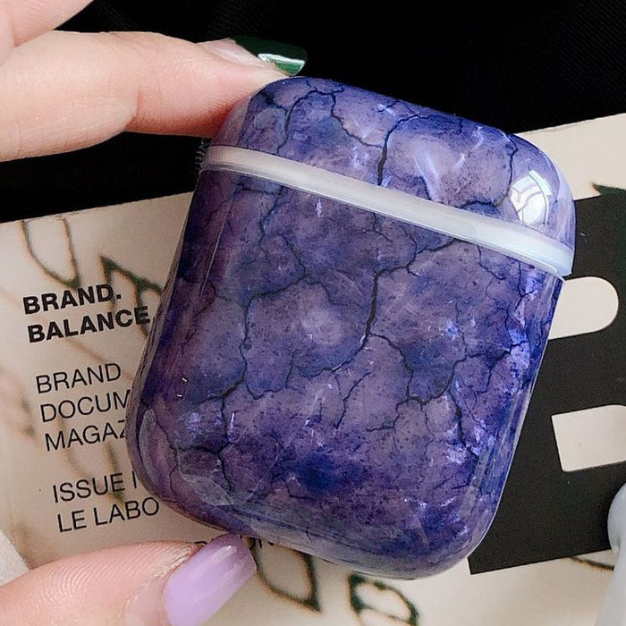 Funda protectora de TPU a prueba de golpes con patrón de algas marinas para Apple AirPods 1/2