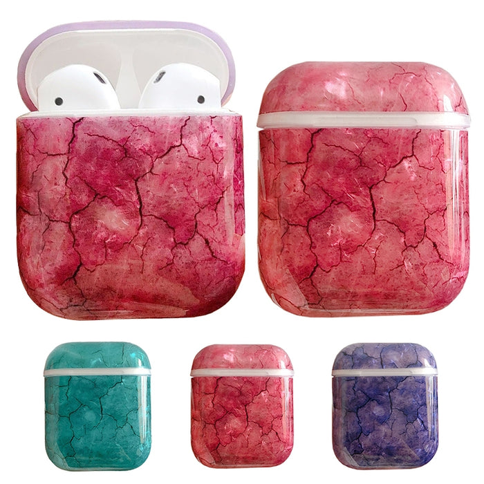 Funda protectora de TPU a prueba de golpes con patrón de algas marinas para Apple AirPods 1/2