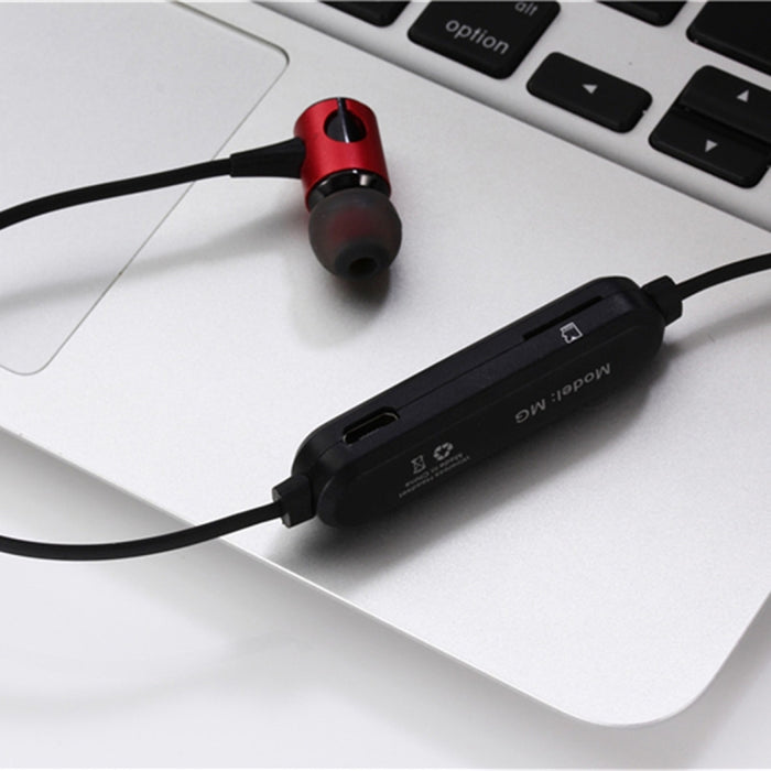 Auricular Bluetooth inalámbrico deportivo MG-G20 Bluetooth 4.2, tarjeta de soporte