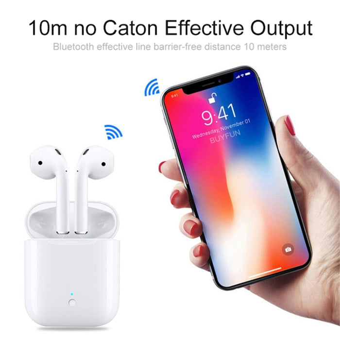 Lanpice XY-PODS10 TWS Auriculares Bluetooth 5.0 Soporte completamente táctil Cubierta abierta Popup Auriculares Bluetooth Soporte Función de carga inalámbrica
