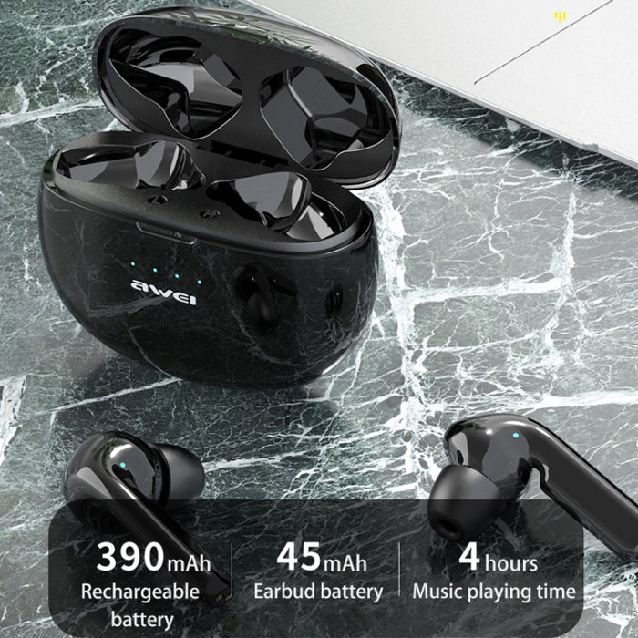 awei T15 TWS Bluetooth V5.0 Ture Auriculares deportivos inalámbricos con estuche de carga