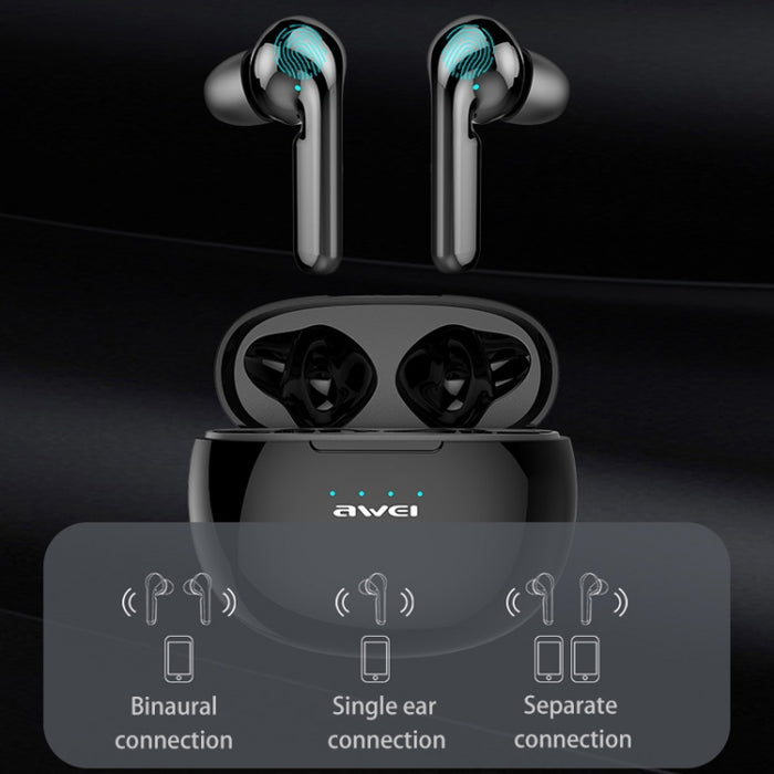 awei T15 TWS Bluetooth V5.0 Ture Auriculares deportivos inalámbricos con estuche de carga