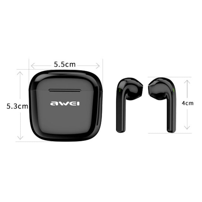 awei T26 TWS Bluetooth V5.0 Ture Auriculares deportivos inalámbricos con estuche de carga