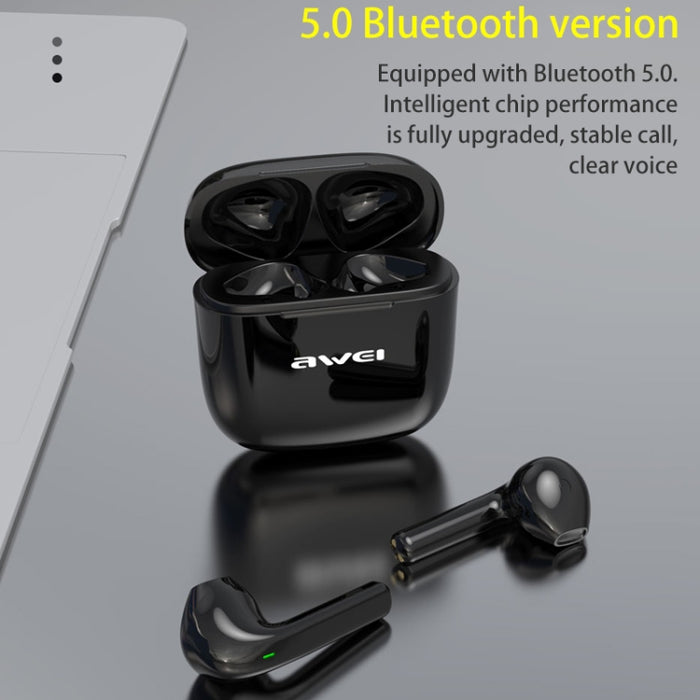 awei T26 TWS Bluetooth V5.0 Ture Auriculares deportivos inalámbricos con estuche de carga