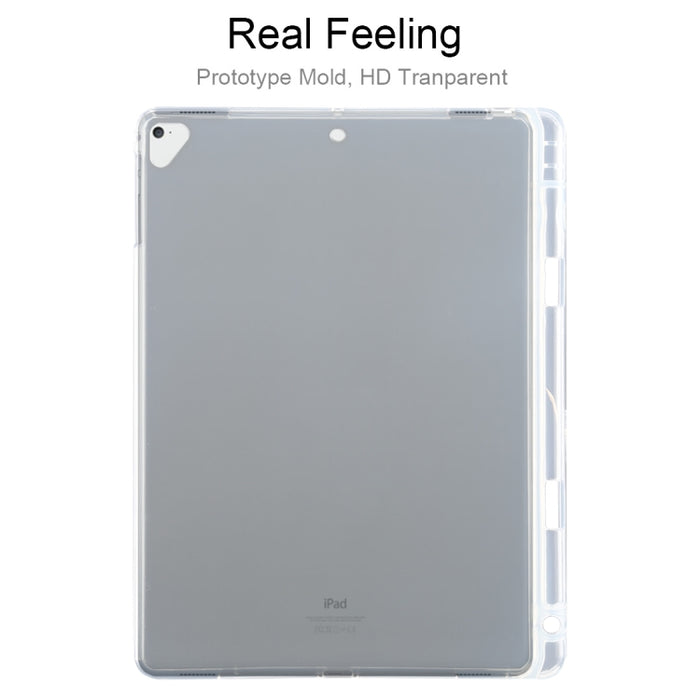 Para iPad Air / Air 2 Funda protectora transparente a prueba de golpes de 3 mm con ranura para bolígrafo
