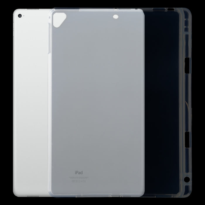 Para iPad Air / Air 2 Funda protectora transparente a prueba de golpes de 3 mm con ranura para bolígrafo