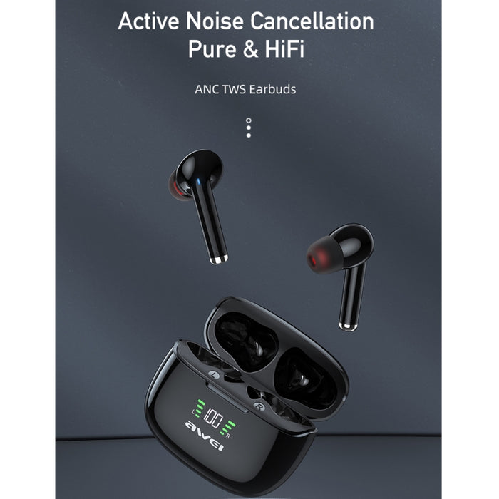 Awei TA8 Bluetooth 5.2 ANC Reducción activa de ruido Auricular inalámbrico Bluetooth