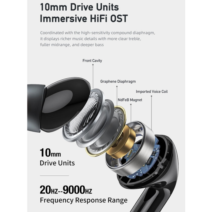 Awei TA8 Bluetooth 5.2 ANC Reducción activa de ruido Auricular inalámbrico Bluetooth