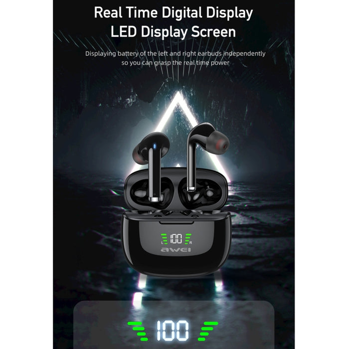 Awei TA8 Bluetooth 5.2 ANC Reducción activa de ruido Auricular inalámbrico Bluetooth