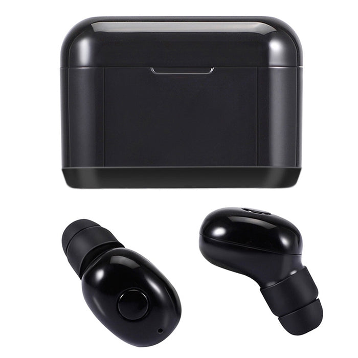 DT-4 IPX impermeable Bluetooth 5.0 auricular inalámbrico Bluetooth con caja de carga magnética de 350 mAh, soporte para llamadas