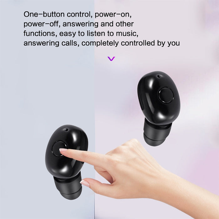 DT-4 IPX impermeable Bluetooth 5.0 auricular inalámbrico Bluetooth con caja de carga magnética de 350 mAh, soporte para llamadas