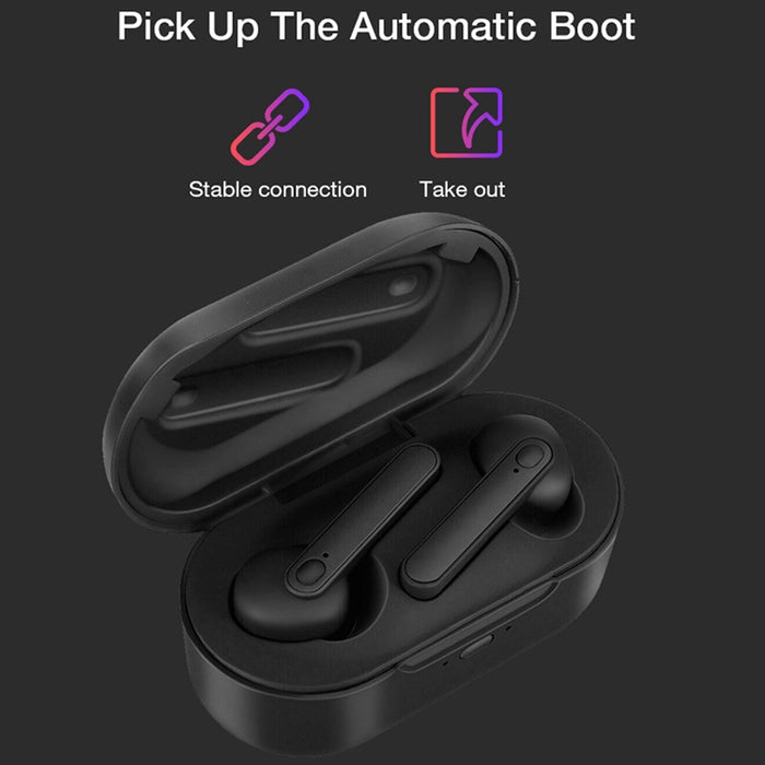 DT-5 IPX impermeable Bluetooth 5,0 auricular inalámbrico Bluetooth con caja de carga magnética, llamada de soporte y función de banco de energía