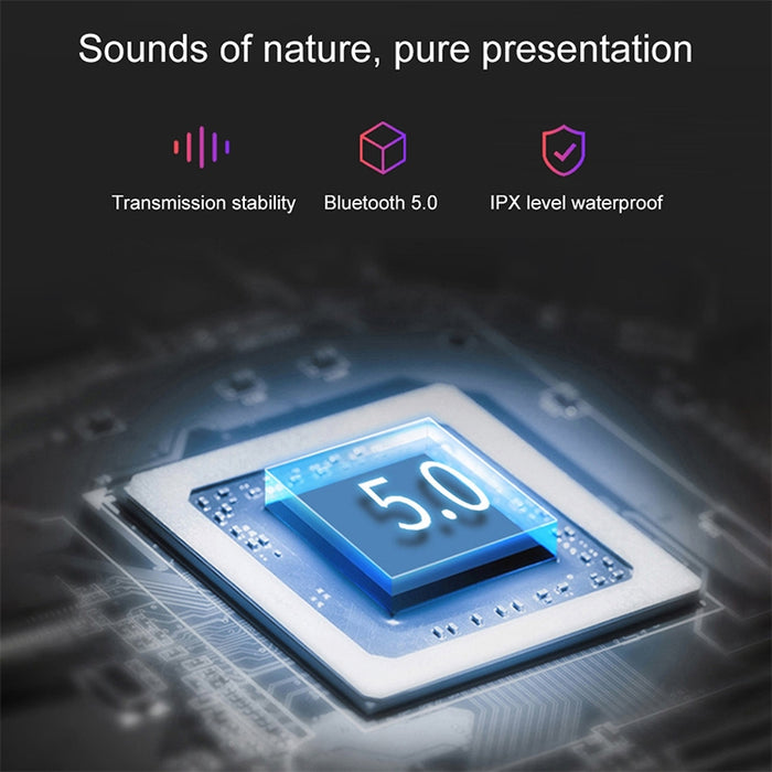 DT-5 IPX impermeable Bluetooth 5,0 auricular inalámbrico Bluetooth con caja de carga magnética, llamada de soporte y función de banco de energía