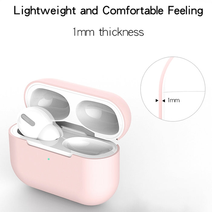 Para AirPods Pro 3 en 1 Funda protectora de silicona para auriculares + Hebilla para auriculares + Juego de cuerda antipérdida