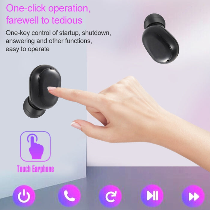 Los auriculares Bluetooth inalámbricos de dos orejas DT-14 admiten carga magnética inteligente y táctil y encendido y emparejamiento automático