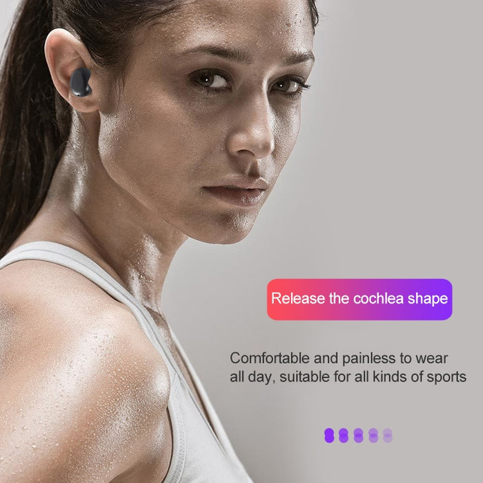 Los auriculares Bluetooth inalámbricos de dos orejas DT-14 admiten carga magnética inteligente y táctil y encendido y emparejamiento automático