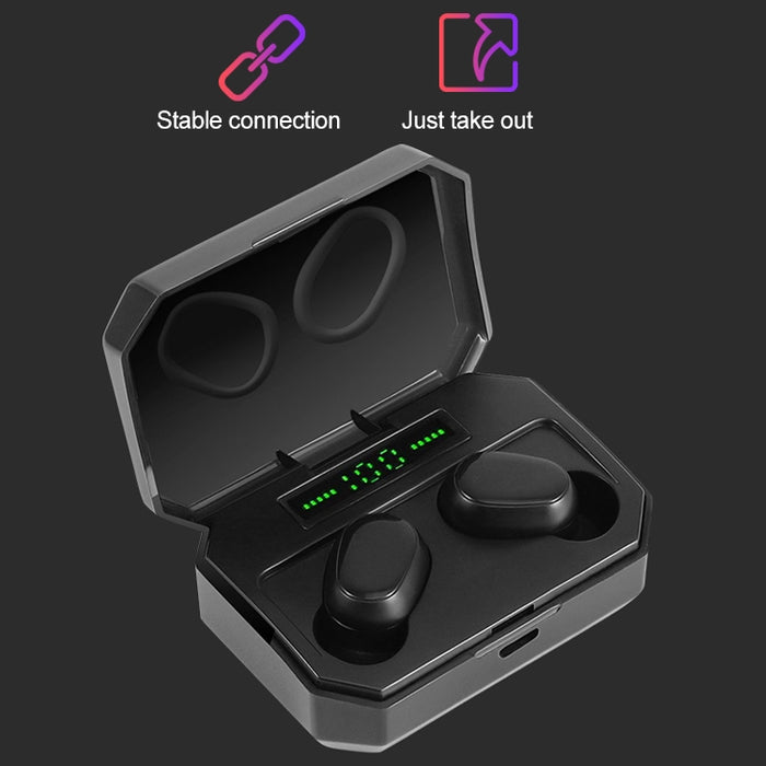 Los auriculares Bluetooth inalámbricos de dos orejas DT-14 admiten carga magnética inteligente y táctil y encendido y emparejamiento automático