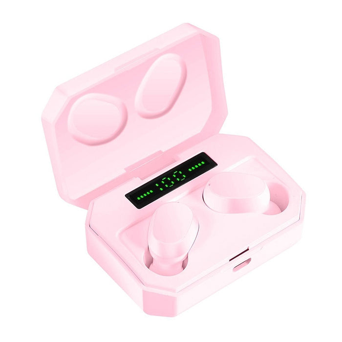 Los auriculares Bluetooth inalámbricos de dos orejas DT-14 admiten carga magnética inteligente y táctil y encendido y emparejamiento automático