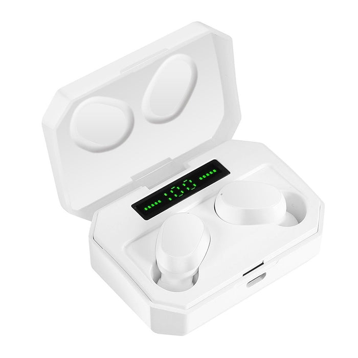 Los auriculares Bluetooth inalámbricos de dos orejas DT-14 admiten carga magnética inteligente y táctil y encendido y emparejamiento automático