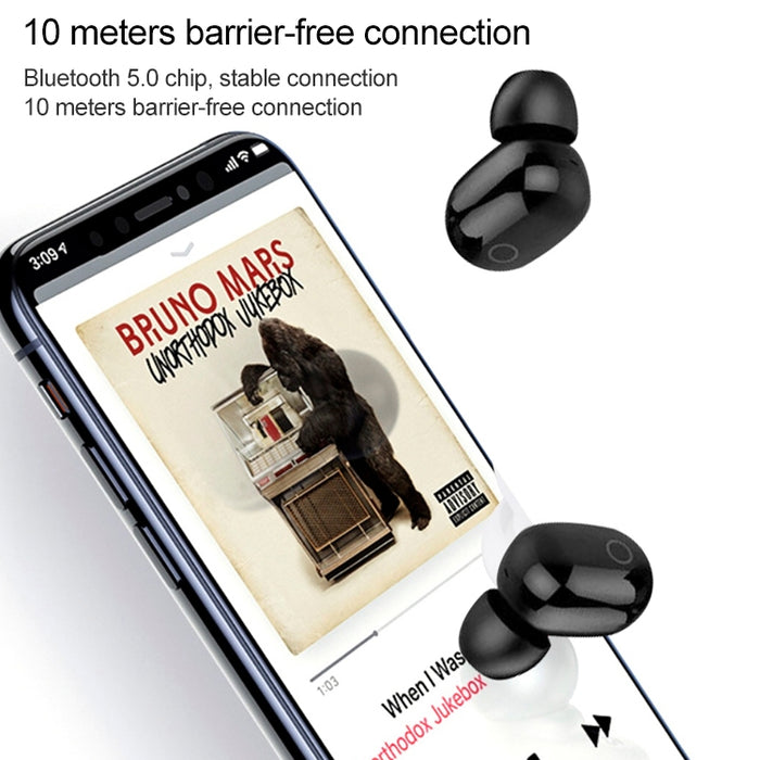 Auriculares Bluetooth inalámbricos de dos oídos Dt-18 con cabina de carga de 2000mAh y carga táctil y de succión magnética inteligente