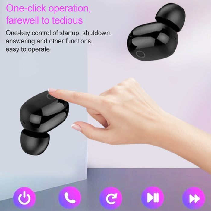 Auriculares Bluetooth inalámbricos de dos oídos Dt-18 con cabina de carga de 2000mAh y carga táctil y de succión magnética inteligente