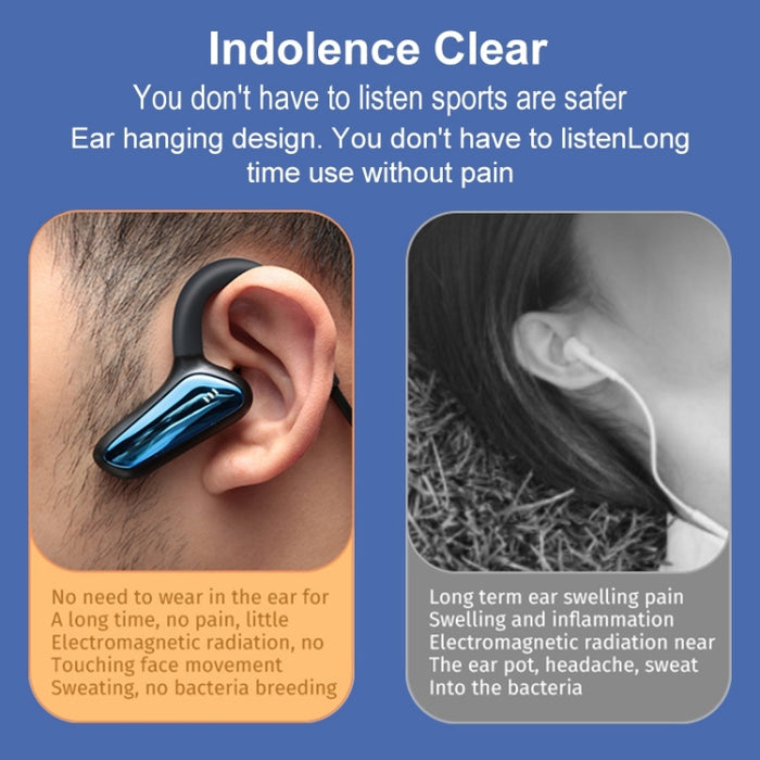 M-D8 IPX5 impermeable hueso paso Bluetooth colgante oreja auricular inalámbrico