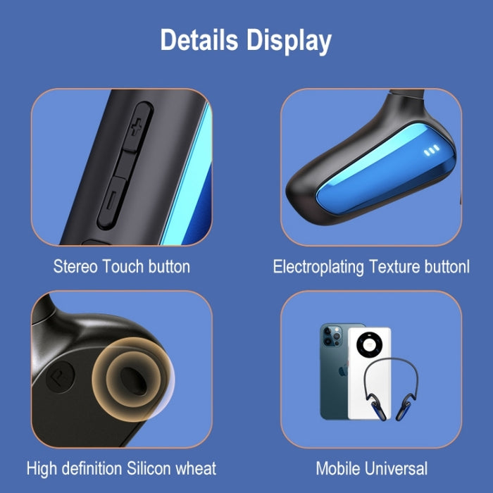 M-D8 IPX5 impermeable hueso paso Bluetooth colgante oreja auricular inalámbrico