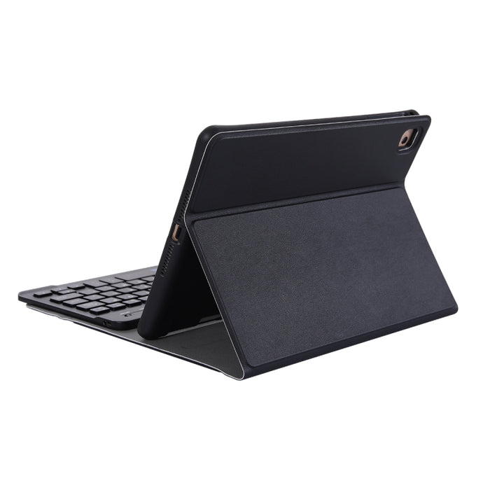 A05B Bluetooth 3,0 Ultra-Delgado ABS teclado Bluetooth desmontable Funda de cuero para tableta para iPad mini 5/4/3/2, con soporte