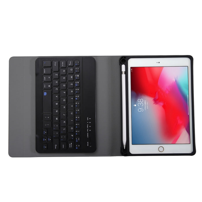 A05B Bluetooth 3,0 Ultra-Delgado ABS teclado Bluetooth desmontable Funda de cuero para tableta para iPad mini 5/4/3/2, con soporte