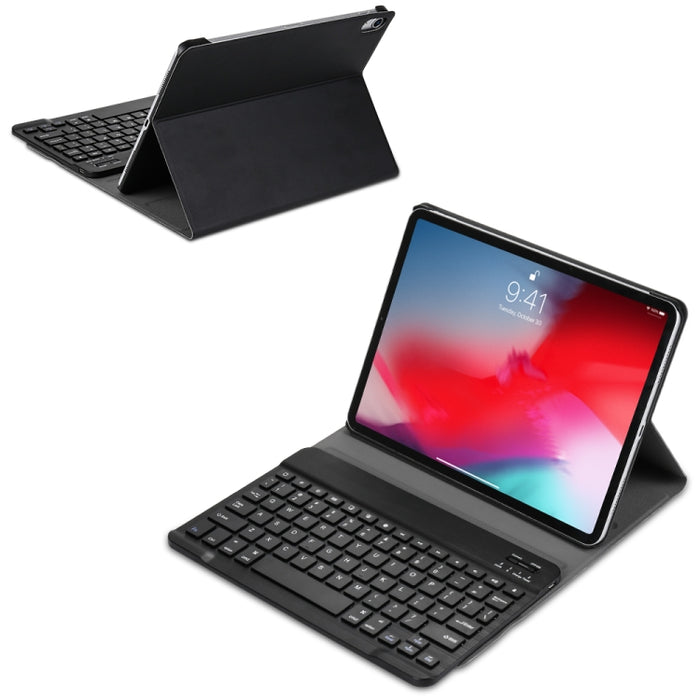 A11 Bluetooth 3.0 Funda ultrafina de cuero para tableta con teclado Bluetooth desmontable ABS para iPad Pro de 11 pulgadas (2018), con soporte
