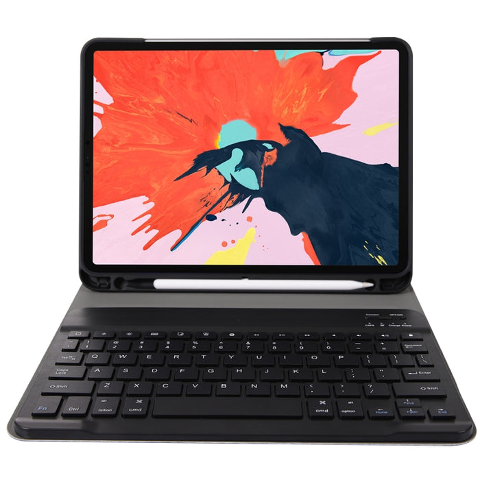 A11B Funda de cuero para tableta con teclado Bluetooth desmontable ABS ultrafino Bluetooth 3.0 para iPad Pro de 11 pulgadas (2018), con ranura para bolígrafo y soporte