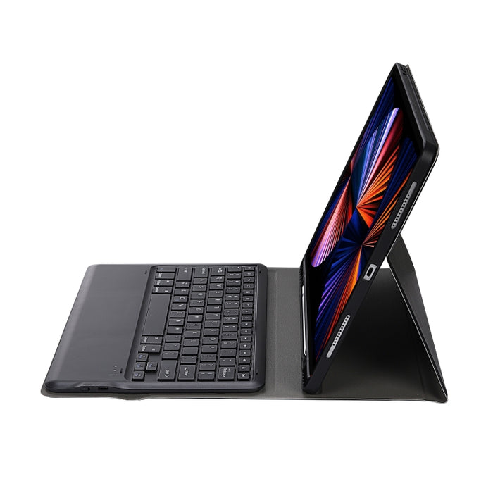 A12B Funda de cuero para tableta con teclado Bluetooth desmontable ultrafino Bluetooth 3.0 para iPad Pro de 12,9 pulgadas (2018), con ranura para bolígrafo y soporte