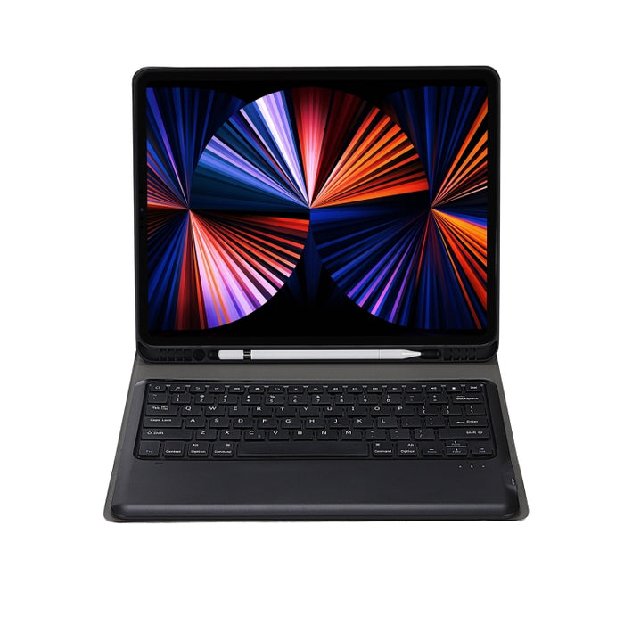 A12B Funda de cuero para tableta con teclado Bluetooth desmontable ultrafino Bluetooth 3.0 para iPad Pro de 12,9 pulgadas (2018), con ranura para bolígrafo y soporte