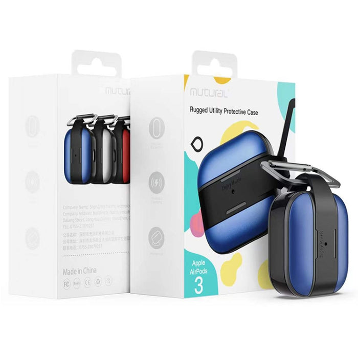 Funda protectora Mutural Rugged Utility con gancho para AirPods 3