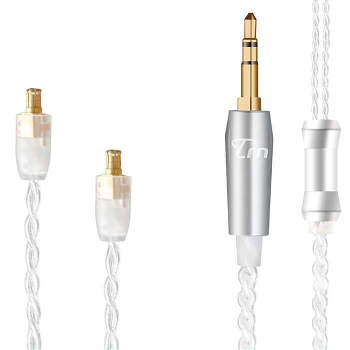 Cable de actualización chapado en plata TRN, Cable de auriculares con conexión A2DC para auriculares TRN V10 V20