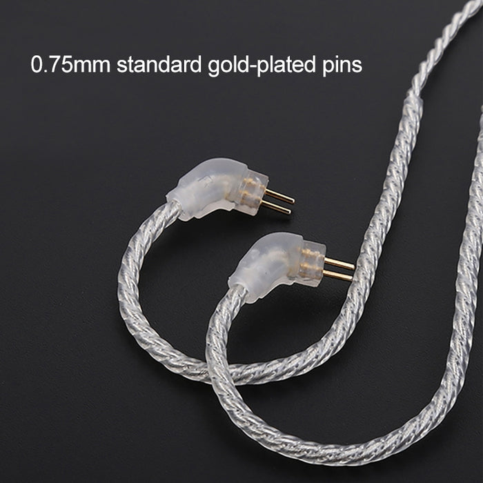 Cable de actualización chapado en plata TRN, Cable de auriculares con conexión A2DC para auriculares TRN V10 V20