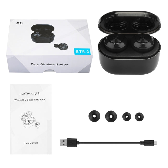 BTH-A6 Auricular inalámbrico Bluetooth 5.0 con caja de carga magnética