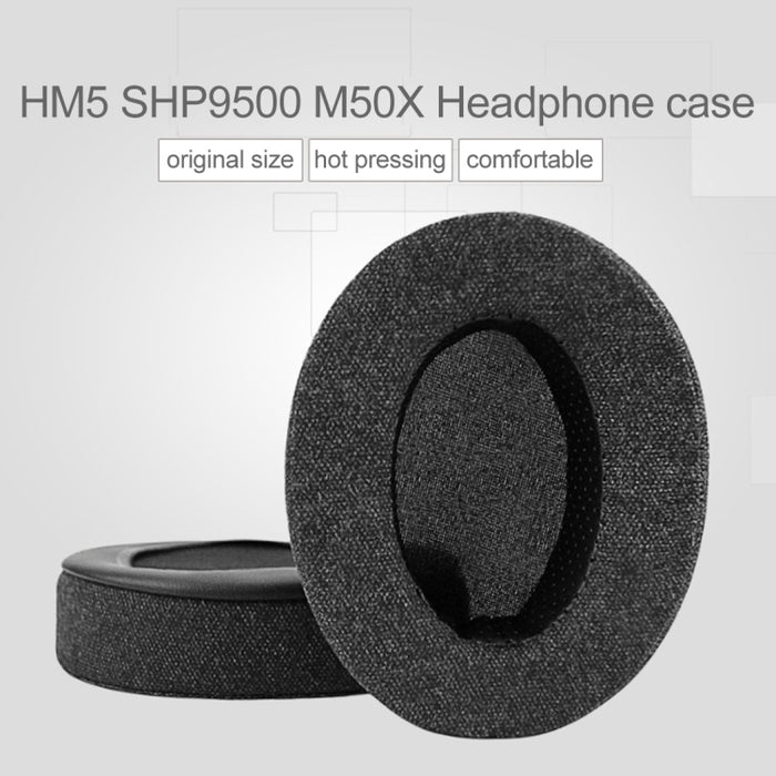 1 par de fundas protectoras para auriculares biseladas de cuero ovaladas para Brainwavz HM5 / Philip SHP9500