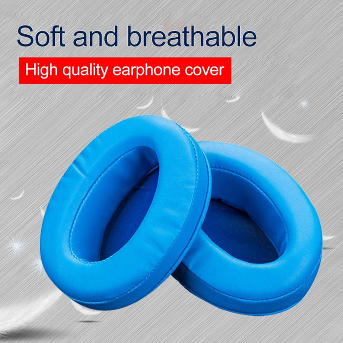 1 par de fundas protectoras para auriculares biseladas de cuero ovaladas para Brainwavz HM5 / Philip SHP9500