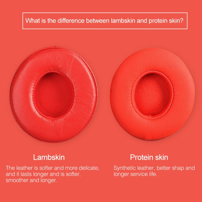 1 par de fundas protectoras de cuero para auriculares para Beats Solo2.0 / Solo3.0, versión inalámbrica