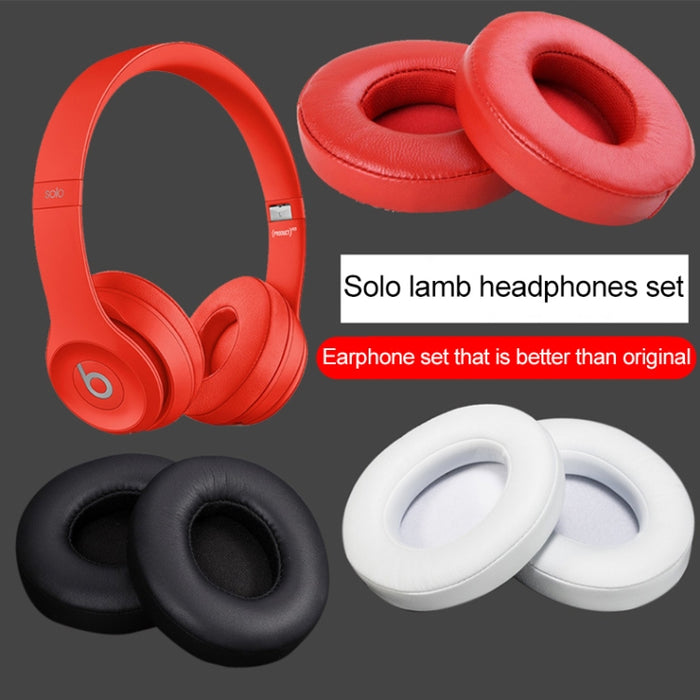1 par de fundas protectoras de cuero para auriculares para Beats Solo2.0 / Solo3.0, versión con cable