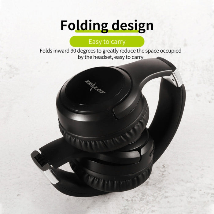 ZEALOT B28 Diadema plegable Auriculares de música estéreo Bluetooth con pantalla
