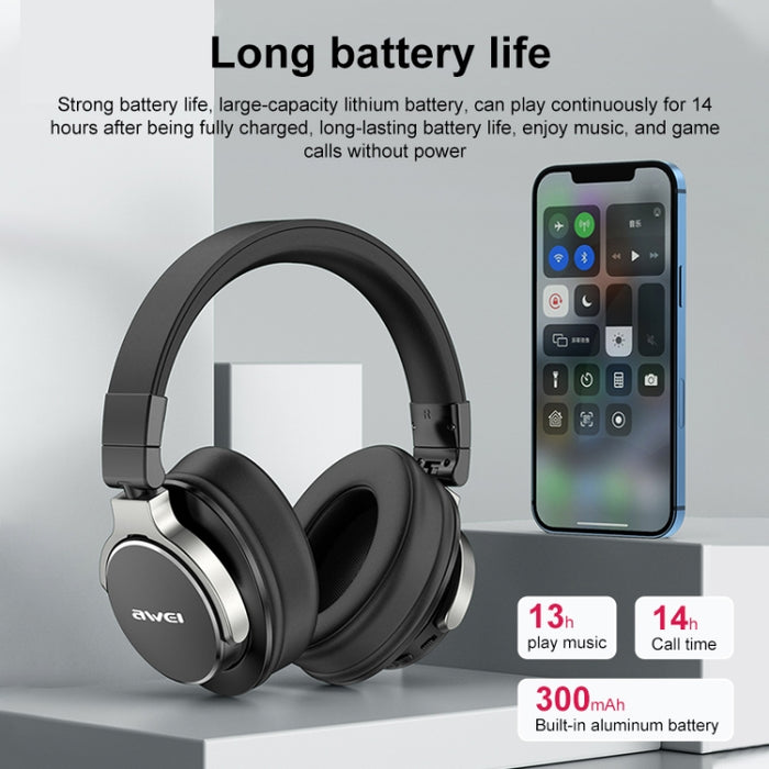 Awei A710BL Auriculares inalámbricos Bluetooth con cancelación de ruido ANC plegables