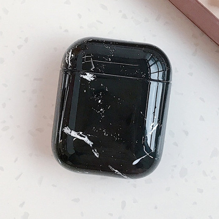 Estuche protector de caja de carga para auriculares inalámbricos con patrón de mármol para Apple AirPods 1/2