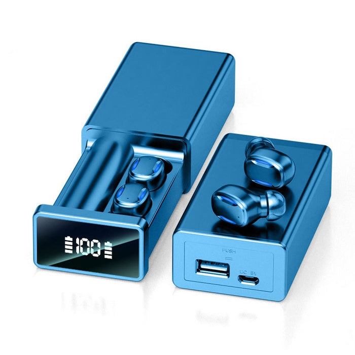 Auricular Bluetooth A22 versión en inglés con pantalla Digital extraíble y caja de carga magnética, soporte de luz táctil y banco de energía