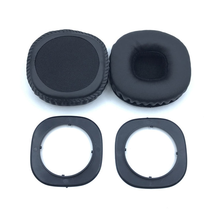 1 par de orejeras suaves de piel sintética + espuma viscoelástica para auriculares Marshall MID ANC, con hebilla de placa de goma