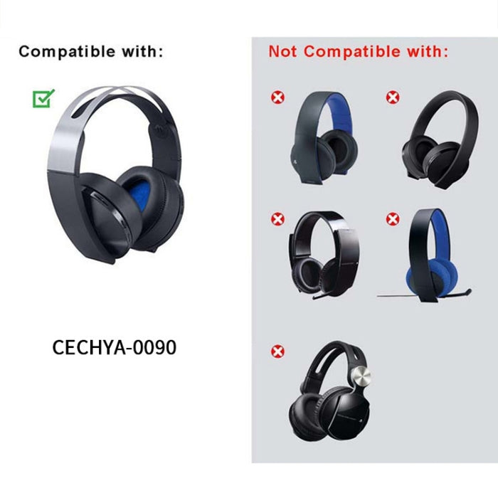 Almohadillas de repuesto para auriculares Sony PS4 7,1 PlayStation Platinum CECHYA-0090, orejeras de repuesto sin malla, 2 uds.