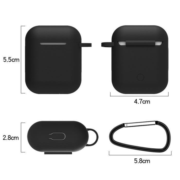 Funda protectora de silicona a prueba de golpes para auriculares inalámbricos de 7 piezas para Apple AirPods 1/2