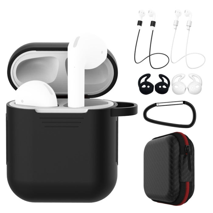 Funda protectora de silicona a prueba de golpes para auriculares inalámbricos de 7 piezas para Apple AirPods 1/2
