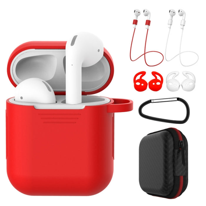 Funda protectora de silicona a prueba de golpes para auriculares inalámbricos de 7 piezas para Apple AirPods 1/2